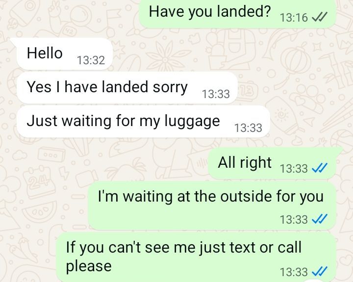 WhatsApp conversation with a Belek Golf Shuttle guest